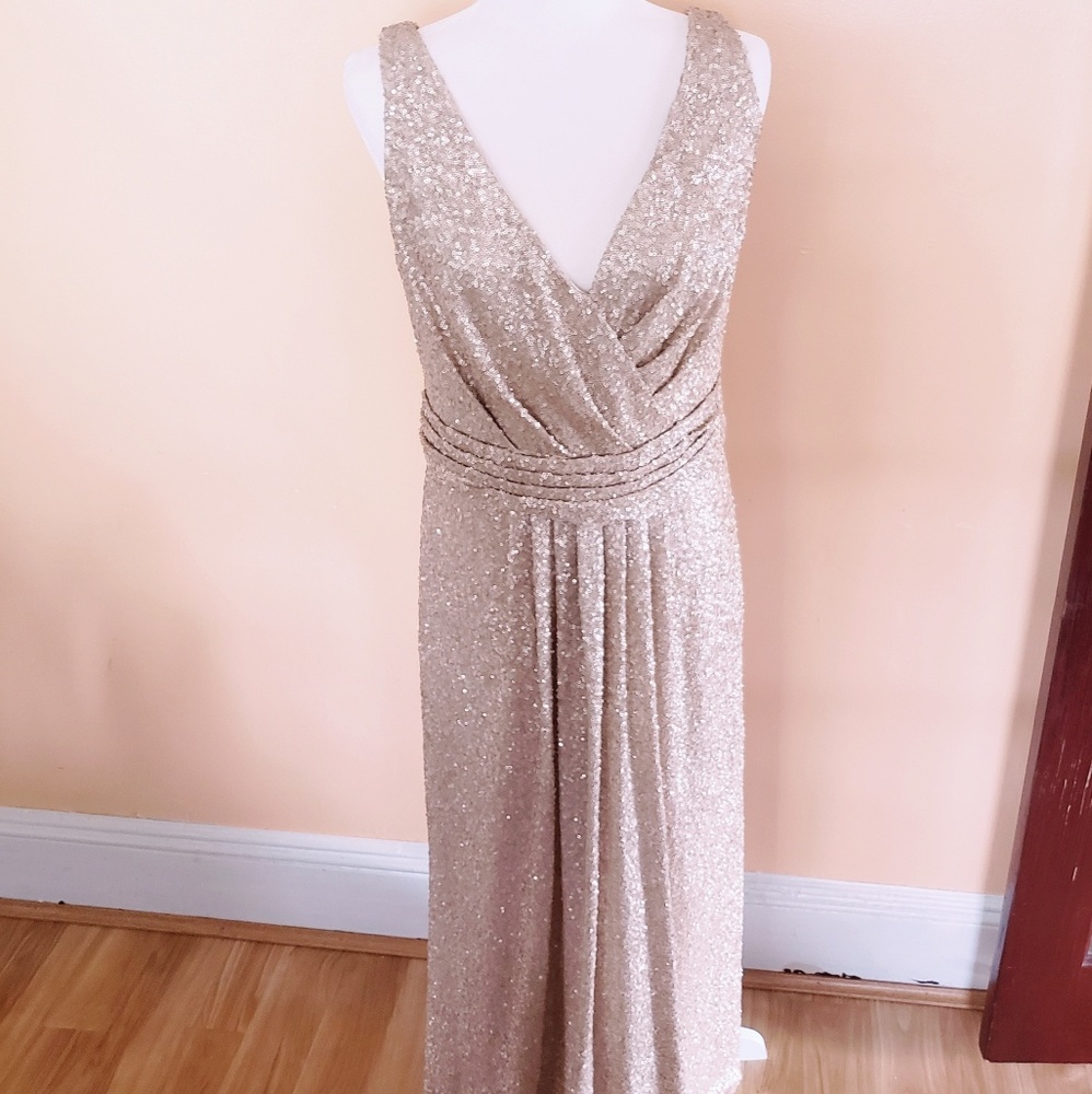 Sorella Vita Bridesmaids Rose Gold Sequin Gown